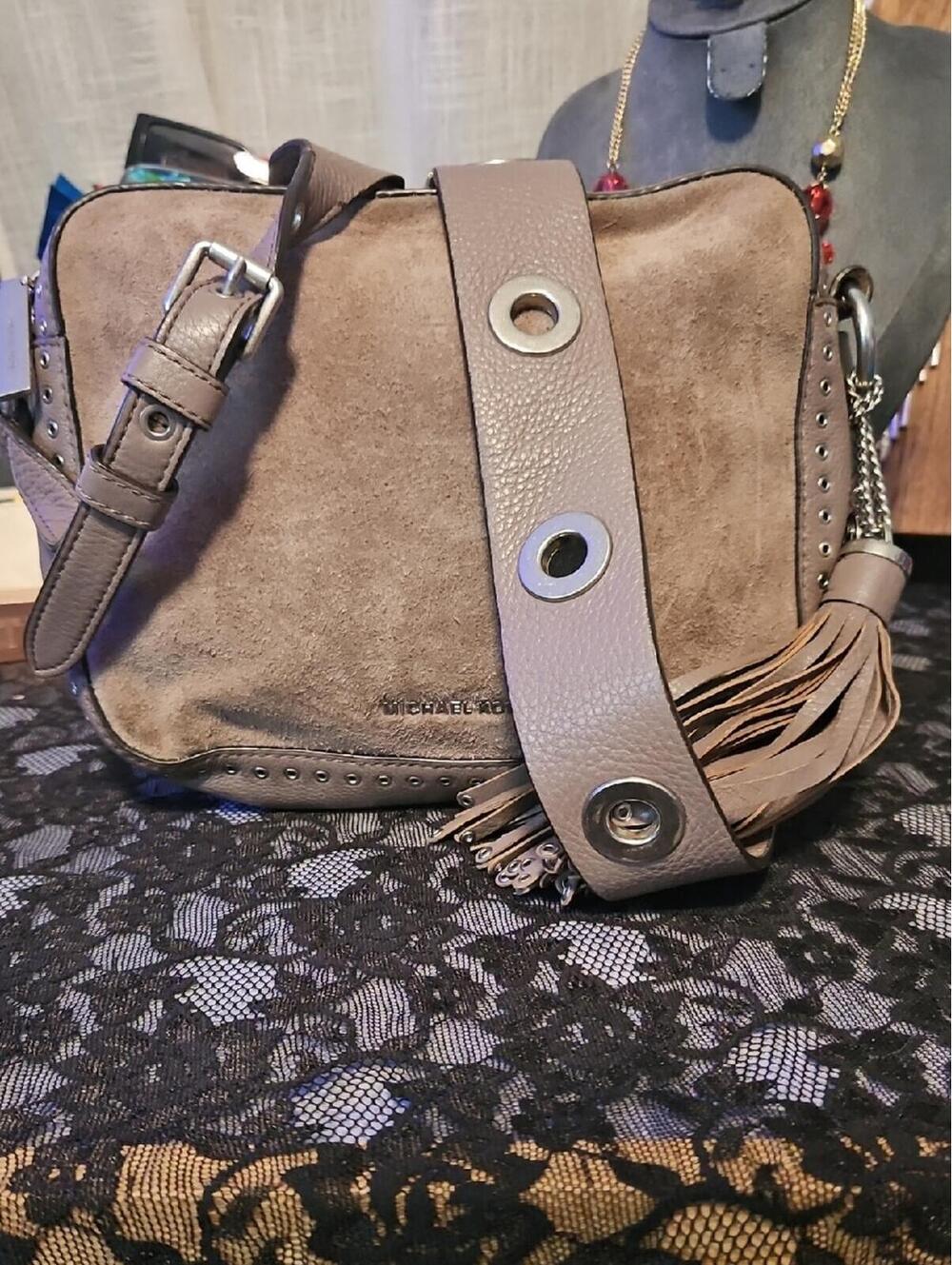 MICHAEL KORS Brooklyn Crossbody with Leather Strap & Tassel